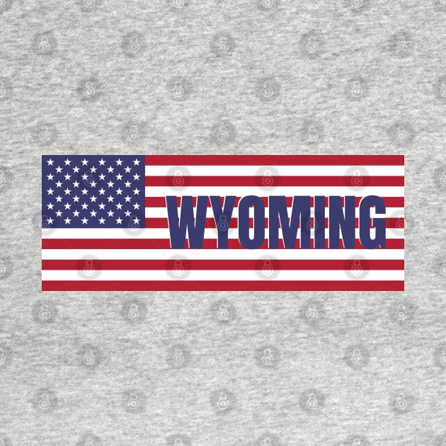 Wyoming State in American Flag by aybe7elf